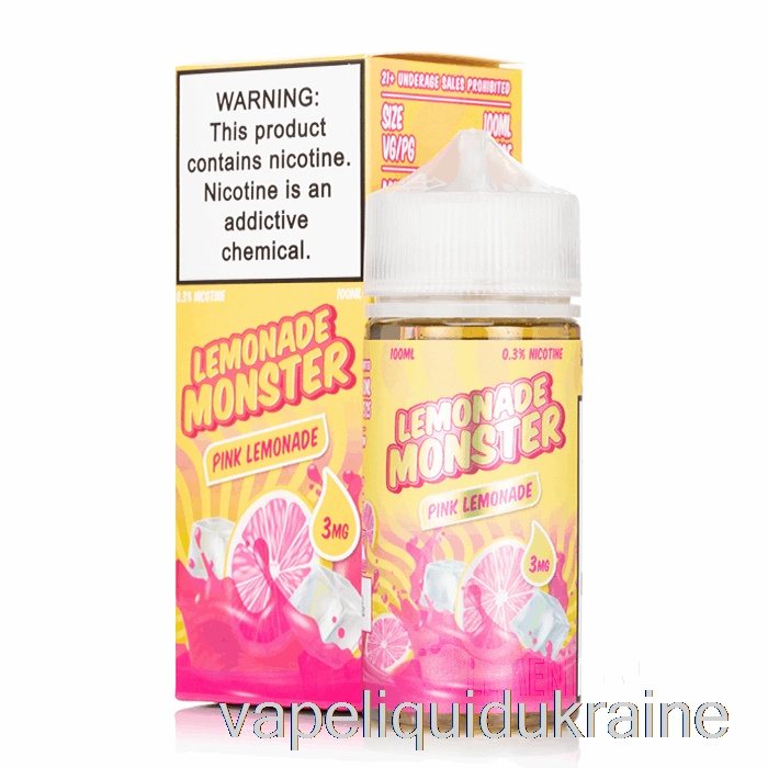 Vape Ukraine Pink Lemonade - Lemonade Monster - 100mL 3mg